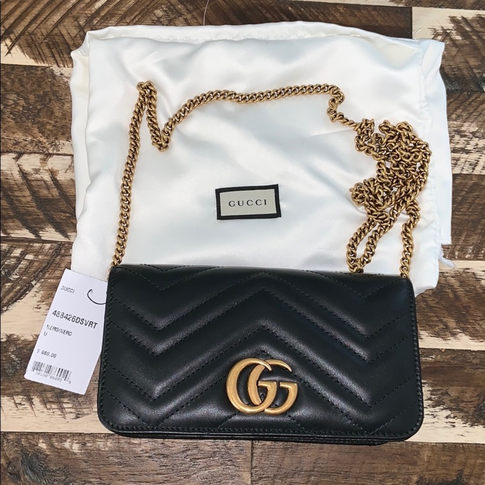 GUCCI Black Quilted Marmont 2.0 Bag